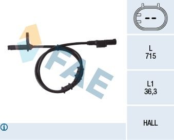 FAE Wielsnelheidssensor (ABS) 78107 Wielsnelheidssensor (ABS) FAE VARIO 78107 goedkoop