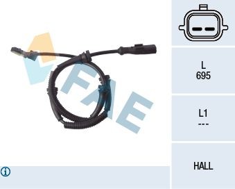 FAE Wielsnelheidssensor (ABS) 78124 Renault 4 Wielsensor FAE 78124