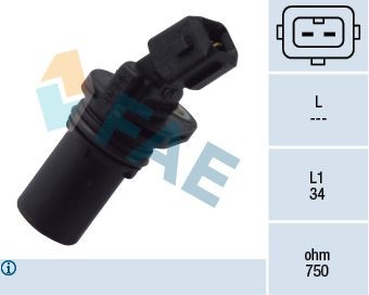 FAE Turtallssensor, motormanagement 79140 FAE 79140 Kamakselsensor Volkswagen GOLF originale