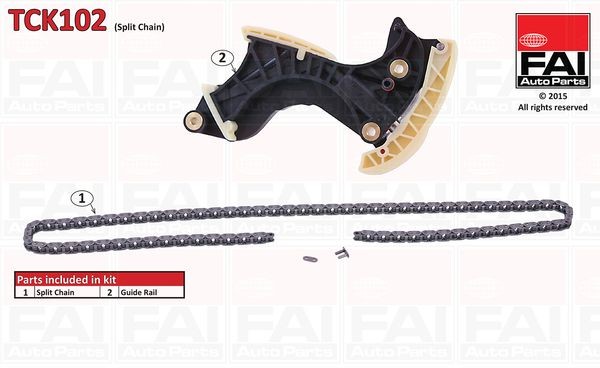 FAI AutoParts Kit catena distribuzione TCK102 TCK102 costo Catena di distribuzione MERCEDES-BENZ Serie 123 FAI AutoParts