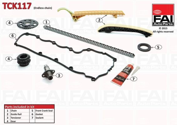 FAI AutoParts Kamkedjesats TCK117 TCK117 FAI AutoParts kamkedja Mercedes CLK
