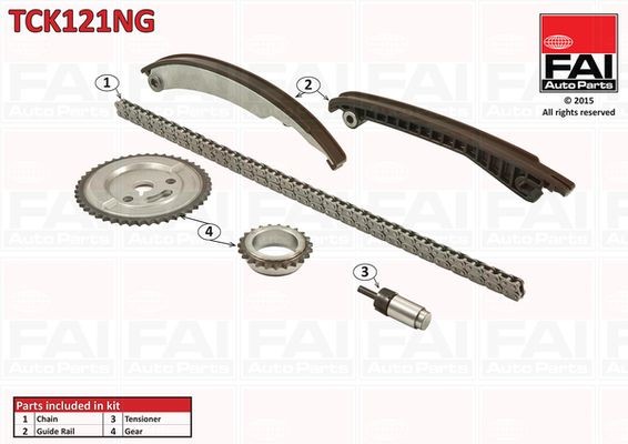 Mootori keti komplekt FAI AutoParts TCK121NG FAI AutoParts TCK121NG: Juhtkett Jeep RENEGADE 2020
