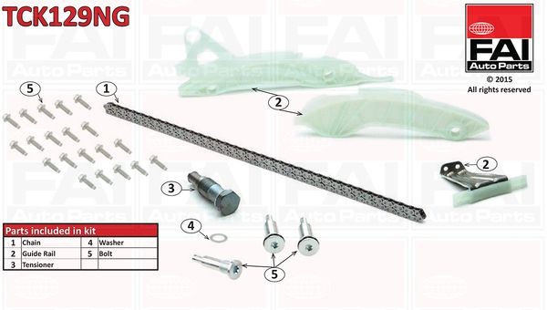 FAI AutoParts Kamkedjesats TCK129NG TCK129NG Kamkedja FAI AutoParts PEUGEOT RIFTER