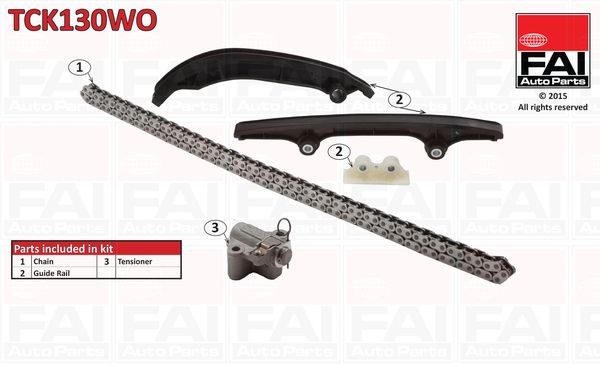 FAI AutoParts Kit de chaîne de distribution TCK130WO Ford TRANSIT COURIER Chaîne de distribution FAI AutoParts TCK130WO