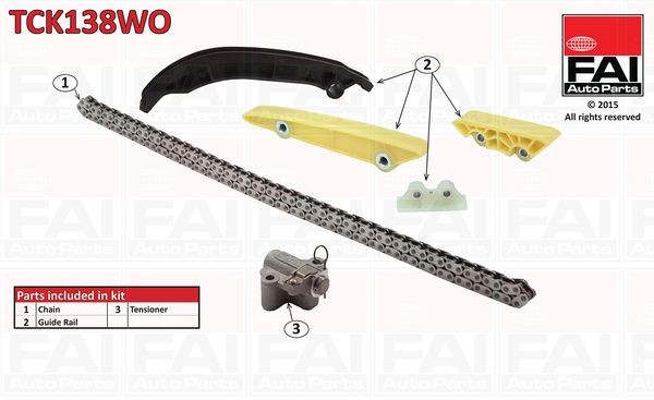 FAI AutoParts Distributiekettingset TCK138WO Ford TRANSIT Ketting, set FAI AutoParts TCK138WO