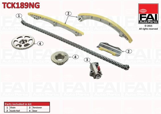 FAI AutoParts Kamkedjesats TCK189NG FAI AutoParts TCK189NG Kamkedja Honda DC5