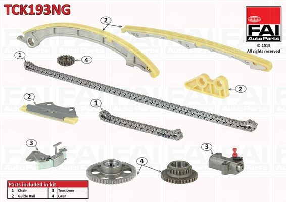 Styrekædesæt FAI AutoParts TCK193NG FAI AutoParts TCK193NG Styrekæde HONDA ACCORD 2019