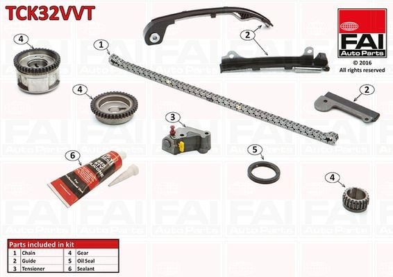 FAI AutoParts Kit de distribuição TCK32VVT Corrente de distribuição FAI AutoParts Nissan NT400 TCK32VVT