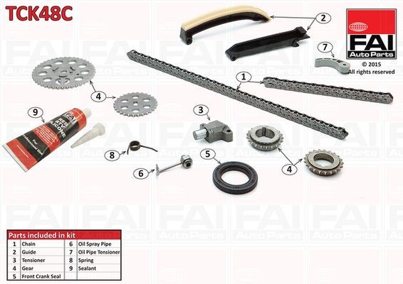 FAI AutoParts Mootori keti komplekt TCK48C TCK48C Juhtkett SMART FORTWO FAI AutoParts
