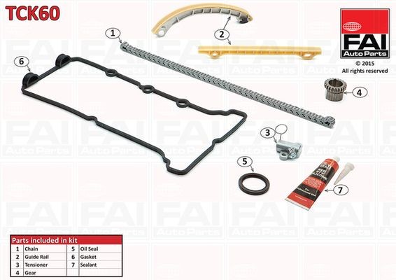 FAI AutoParts Kit catena distribuzione TCK60 FAI AutoParts TCK60 Catena motore Peugeot J9 originali