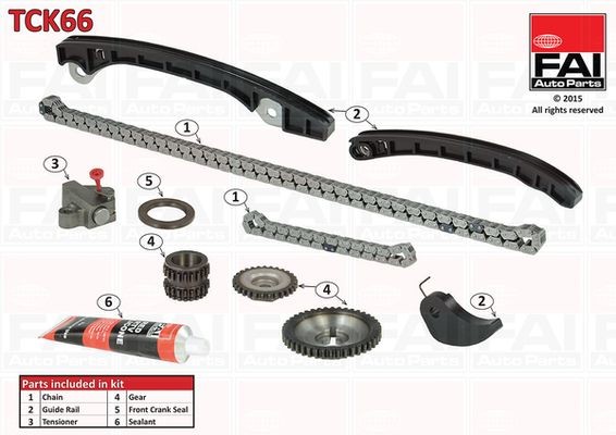 FAI AutoParts Kit de chaîne de distribution TCK66 FAI AutoParts TCK66 d'origine Kit chaîne de distribution Nissan NV200 Van coût