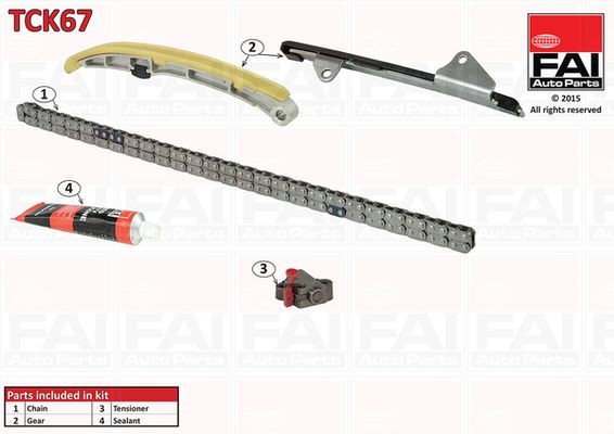 FAI AutoParts Kit de chaîne de distribution TCK67 Infiniti M37 Chaîne de distribution FAI AutoParts TCK67