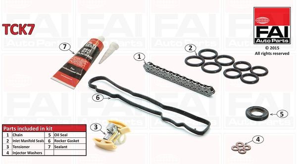 FAI AutoParts Kamkedjesats TCK7 TCK7 FAI AutoParts transmissionskedja MAZDA CX-7
