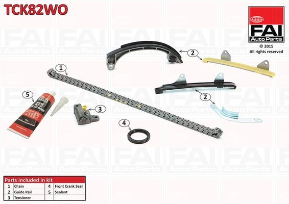 FAI AutoParts Kamkedjesats TCK82WO FAI AutoParts TCK82WO Kamkedja Toyota Yaris NCP 15 original