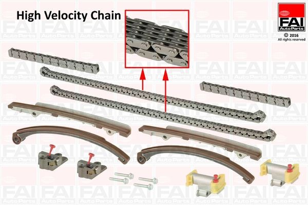 Kamkedjesats FAI AutoParts TCK89L FAI AutoParts TCK89L Transmissionskedja JAGUAR XJ 1999