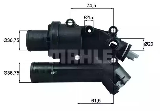 MAHLE Termostat, kylvätska TH 46 83 TH 46 83 MAHLE termostathus JAGUAR XF