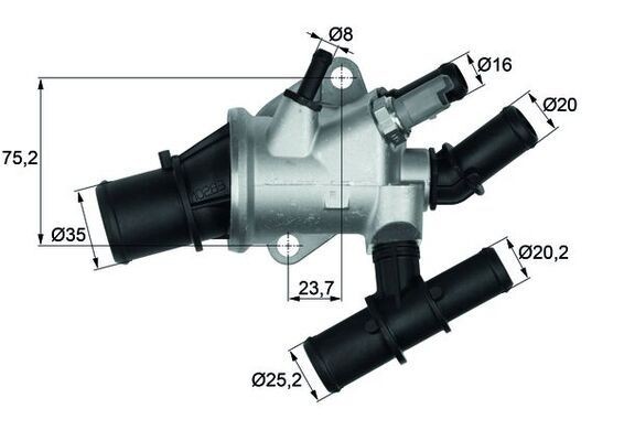 MAHLE Termostato motore TI 155 88 TI 155 88 costo Termostato refrigerante FIAT FREEMONT MAHLE
