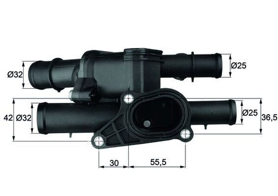 Θερμοστάτης, ψυκτικό υγρό MAHLE TM 1 105 MAHLE TM 1 105 Θερμοστάτης Volkswagen TOURAN 2006