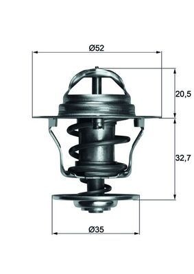 Thermostat MAHLE TX 12 88D MAHLE TX 12 88D 2004 FORD TOURNEO CONNECT engine thermostat replacement