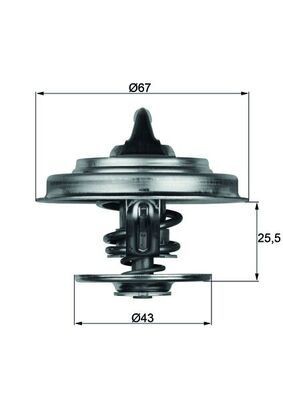 MAHLE Termostat, kylvätska TX 18 79 MAHLE TX 18 79 Termostat Chrysler Voyager 2 original