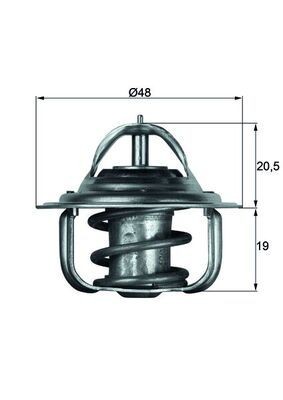 MAHLE Termostat, kjølemiddel TX 5 88D MAHLE TX 5 88D Termostat Taunus 12M 13G til en fordelagtig pris