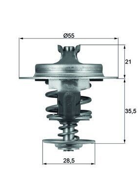 MAHLE Termostat, kølemiddel TX 67 83D Termostat MAHLE ACCENT TX 67 83D billig