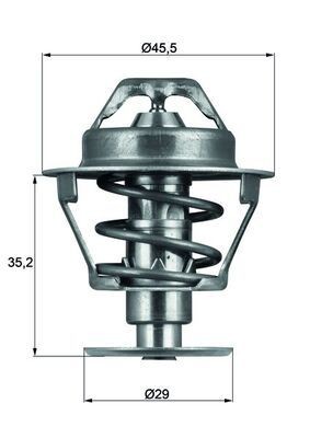 MAHLE Termostat, kølemiddel TX 81 89D Termostat MAHLE Nissan QASHQAI TX 81 89D