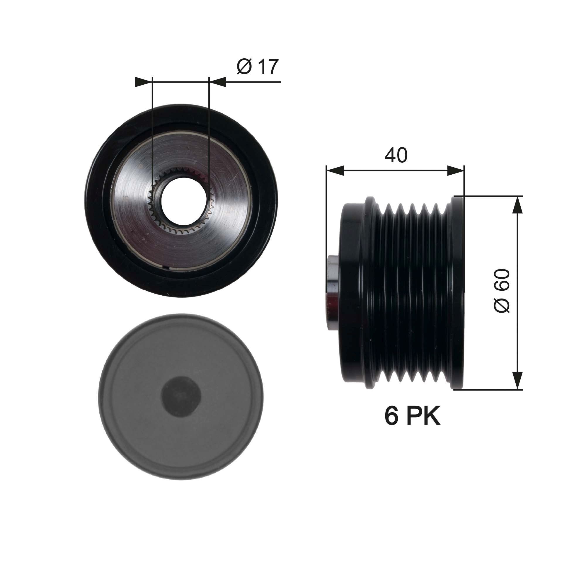 GATES Dispositivo ruota libera alternatore OAP7153 OAP7153 Puleggia alternatore GATES ALFA ROMEO 145 costo