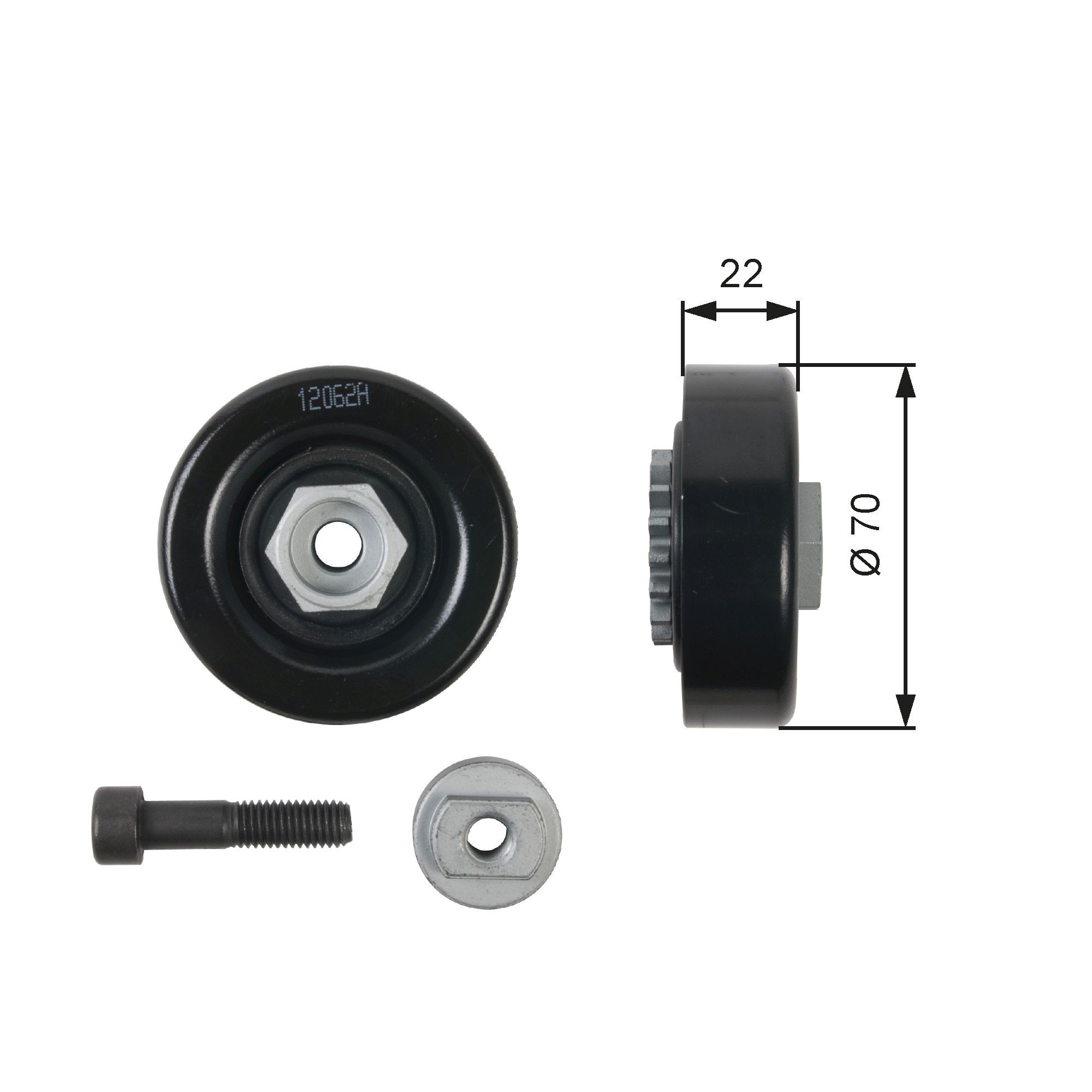 Spanrol, poly V-riem GATES T36408 GATES DriveAlign T36408 Spanrol multiriem CHEVROLET SPARK 2013