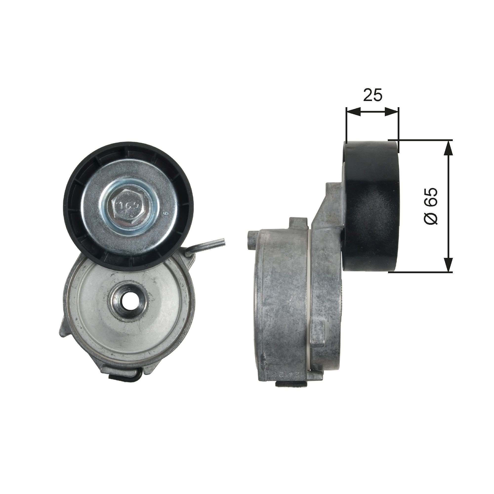 GATES Rolo tensor, correia trapezoidal estriada T39211 Polia tensora correia Land Rover LW T39211 GATES