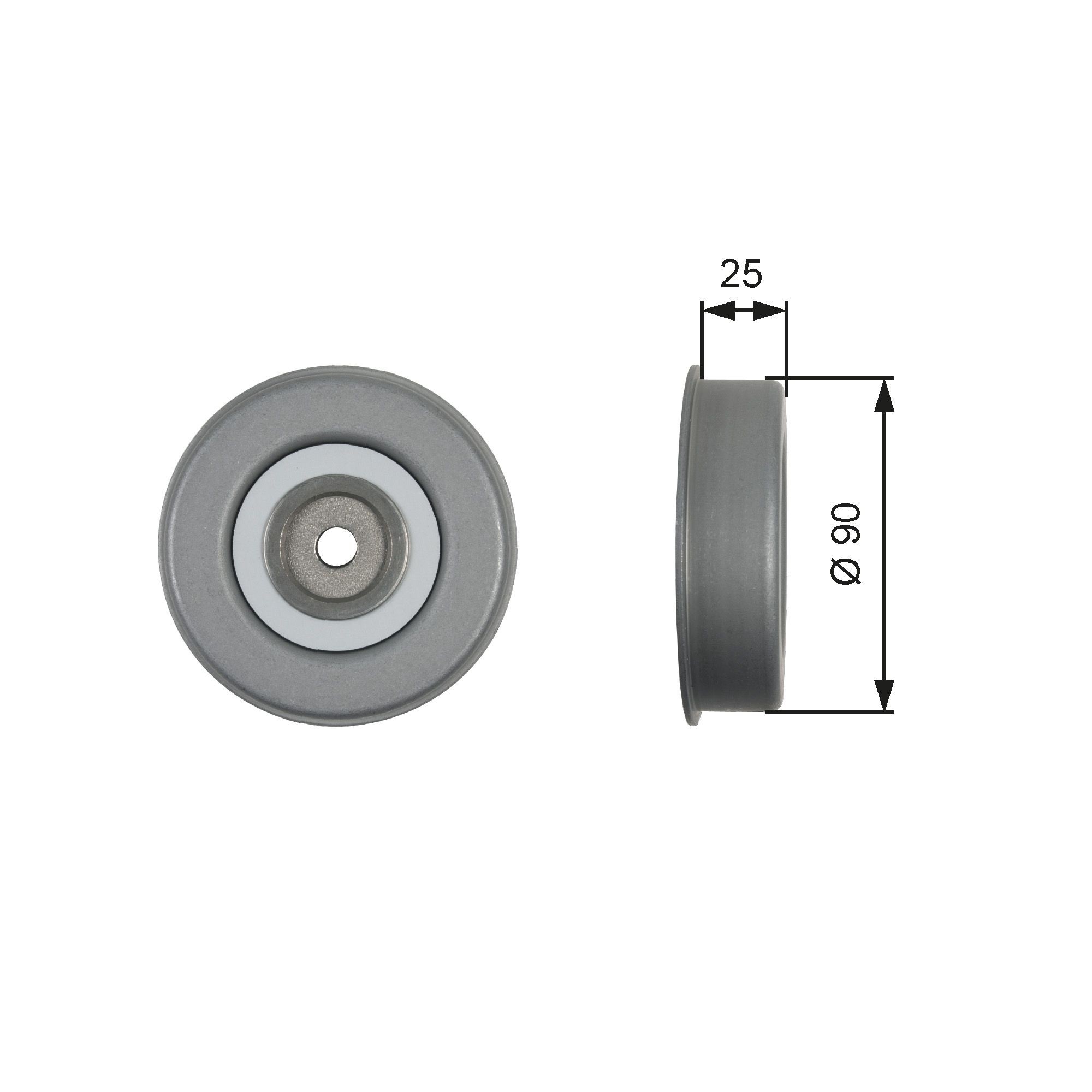 Rolo tensor, correia trapezoidal estriada GATES T39245 GATES DriveAlign T39245 Polia tensora MITSUBISHI LANCER 2004