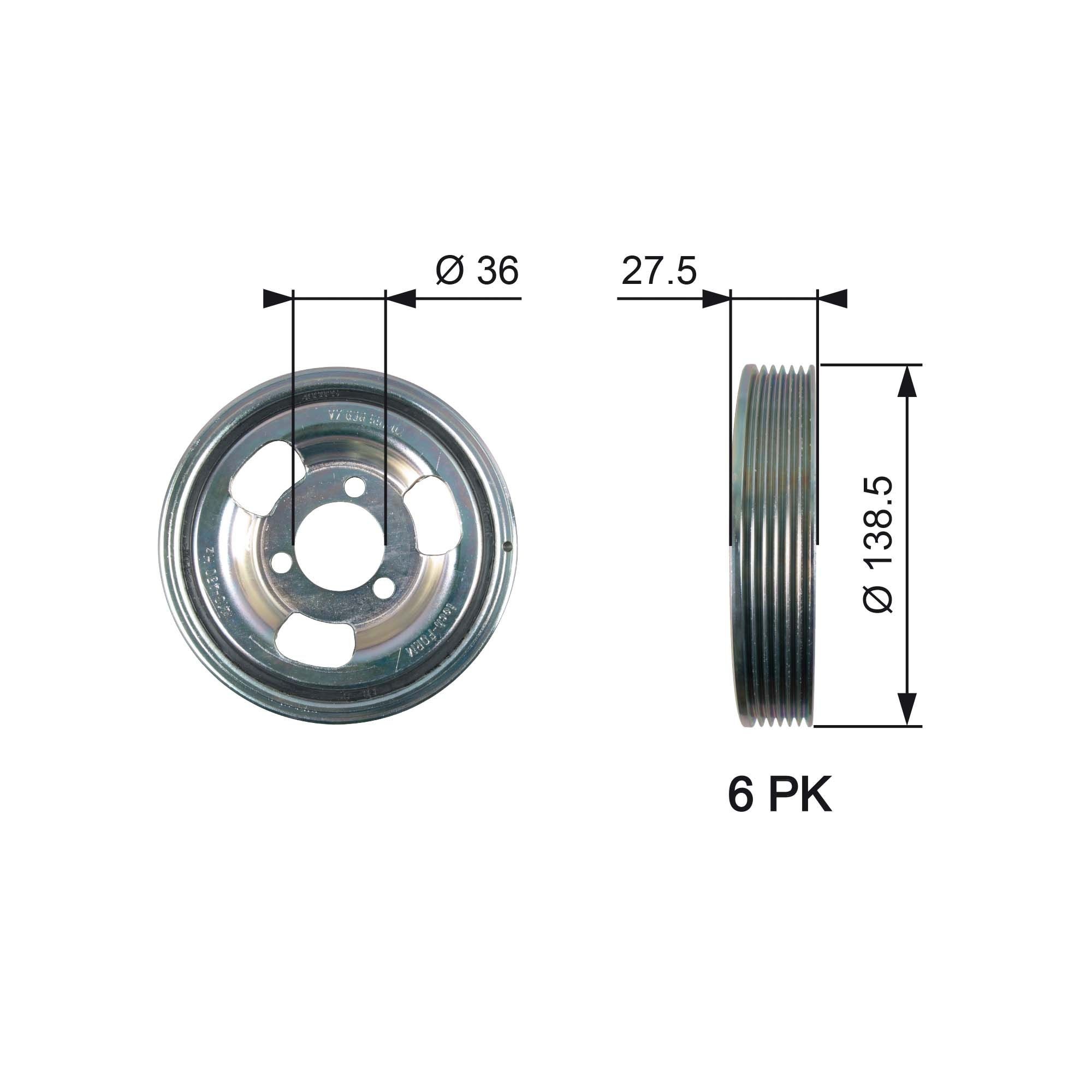 GATES Poulie damper (vilebrequin) TVD1117 GATES TVD1117 Poulie de vilebrequin Peugeot 5008 II pas cher