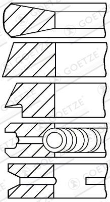 GOETZE ENGINE Zuigerveerset 08-174311-10 08-174311-10 Zuigerring MERCEDES-BENZ V-Klasse GOETZE ENGINE