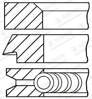 GOETZE ENGINE Stempelringsett 08-302600-00 GOETZE ENGINE 08-302600-00 Stempelringer 412i pris