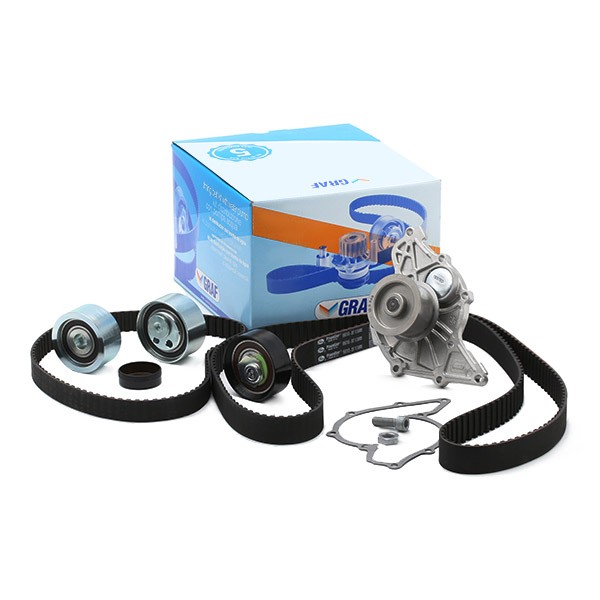 GRAF Kit cinghia distribuzione, pompa acqua KP868-1 KP868-1 Kit cinghia di distribuzione e pompa acqua GRAF Volkswagen EOS costo