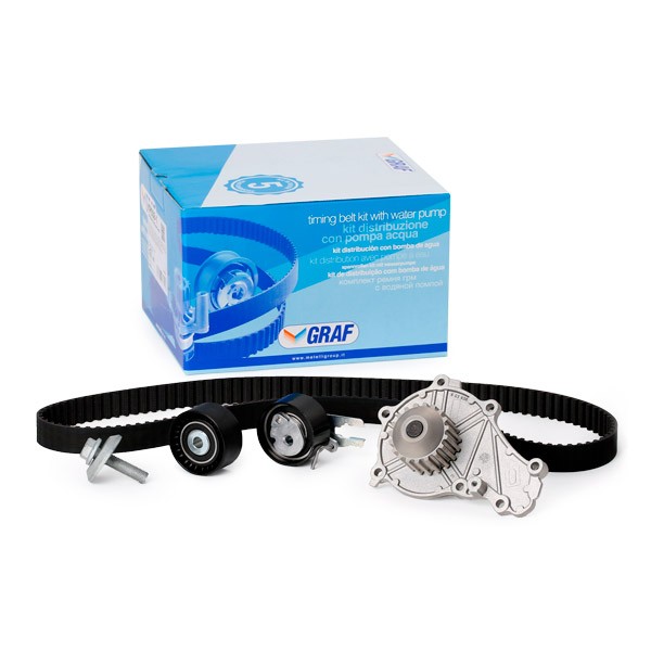 GRAF Kit cinghia distribuzione, pompa acqua KP938-1 GRAF KP938-1 Kit cinghia distribuzione, pompa acqua MAZDA 3 Sedan (BL) 2.0 MZR (BL12) 150 CV 2012
