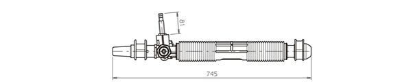 GENERAL RICAMBI Κρεμαγιέρα OP4036 Πυξίδα διεύθυνσης GENERAL RICAMBI Daewoo CIELO OP4036