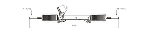 GENERAL RICAMBI Steering rack PE4040 Peugeot 405 GENERAL RICAMBI steering rack PE4040