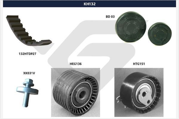 HUTCHINSON Kamremssats KH 132 KH 132 HUTCHINSON kamrem DACIA SANDERO