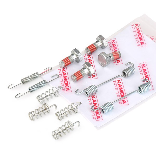 KAMOKA Kit de acessórios, maxilas de travão de estacionamento 1070009 KAMOKA 1070009 Kit de acessórios maxilas do travão Mercedes S210 originais preço