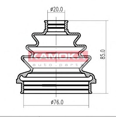 KAMOKA Aandrijfashoes 1146252 1146252 Asmanchet KAMOKA ALFA ROMEO 147