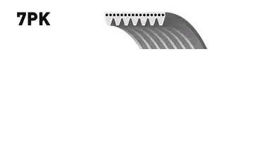 Courroie Poly-V GATES 7PK1103 Courroie Poly-V GATES Micro-V 7PK1103 Commande à courroie / chaîne ISUZU Pickup I