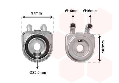 VAN WEZEL Radiateur d'huile 40003271 Ford USA EXPLORER Radiateur d'huile moteur VAN WEZEL 40003271