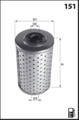 MISFAT Brændstof-filter F663 Brændstoffilter MISFAT Volvo 740 F663