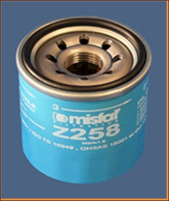 MISFAT Filtro de óleo Z258 Filtro de óleo MISFAT Mazda Série E Z258