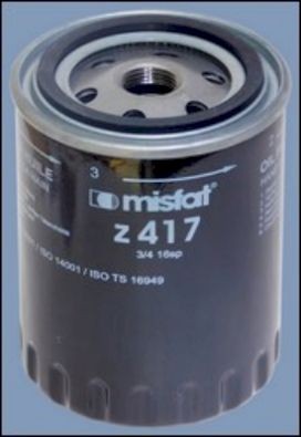 MISFAT Filtro olio Z417 Z417 Filtro olio MISFAT AUDI A7 costo