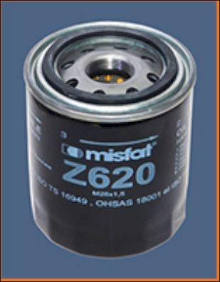 MISFAT Eļļas filtrs Z620 Eļļas filtri HYUNDAI MISFAT Z620