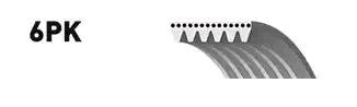 GATES Soonrihm 6PK1803 GATES 6PK1803 originaal Soonrihm Tahoe IV (K2UC/G) hind