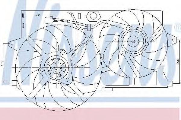 Koelventilator NISSENS 85004 NISSENS 85004 Ventilator Peugeot 806 2003