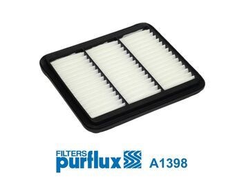 Luchtfilter PURFLUX A1398 PURFLUX A1398 Luchtfilterelement CHEVROLET MATIZ 2010
